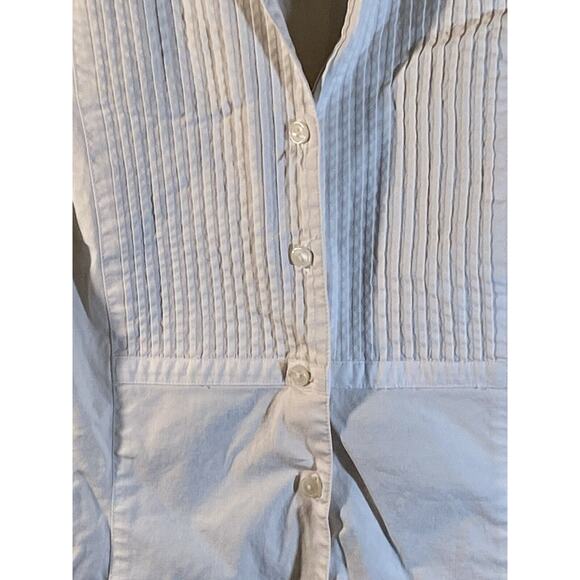 Worthington Womens Sz 14 Sleeveless Collared Blouse White Button Up - Picture 4 of 8